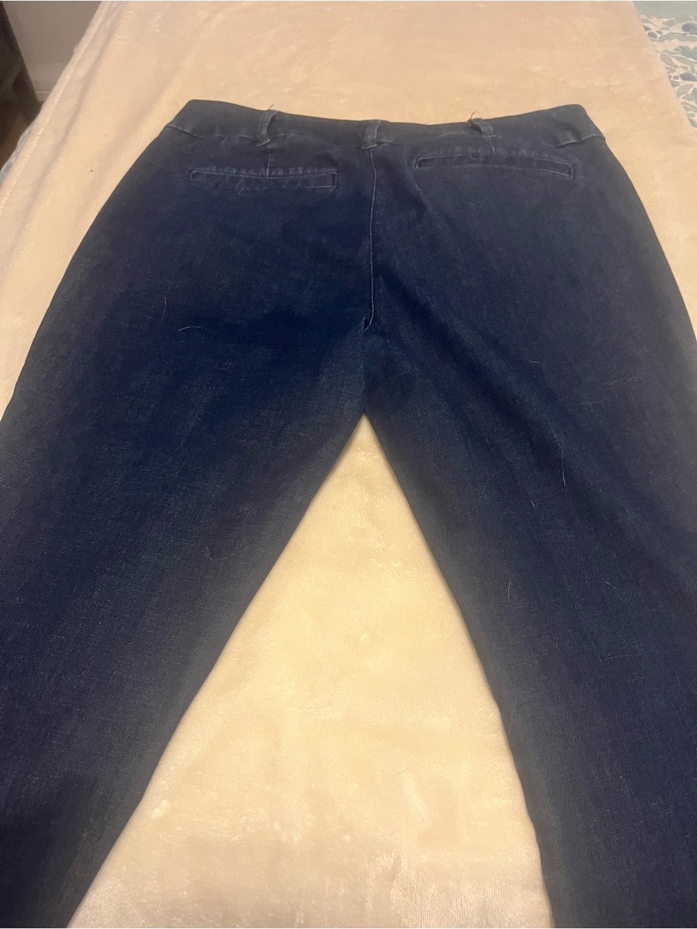 New York & Company Navy Cropped Tailored Pants